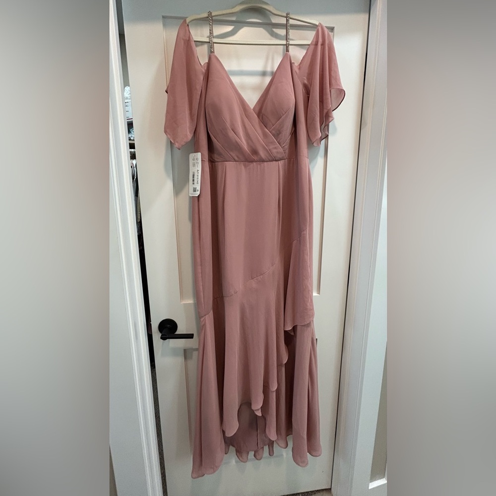 Azazie Mauve High Low Dress